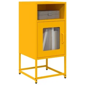Mesita de noche acero laminado en frío amarillo 36x39x78 cm by , Sideboards - Ref: Foro24-853413, Price: 60,90 €, Discount: %