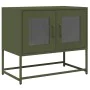 Mueble de TV acero laminado en frío verde oliva 68x39x60,5 cm de , Muebles TV - Ref: Foro24-853336, Precio: 72,45 €, Descuent...