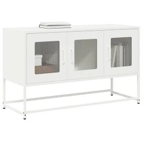 Mueble para TV acero laminado en frío blanco 100,5x39x60,5 cm de , Muebles TV - Ref: Foro24-853343, Precio: 96,62 €, Descuent...