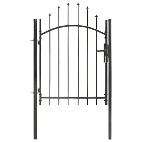 Black steel garden gate 1x1.75 m by vidaXL, garden gates - Ref: Foro24-143059, Price: 130,33 €, Discount: %