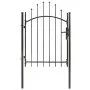 Puerta de jardín de acero negro 1x1,75 m de vidaXL, Puertas de jardín - Ref: Foro24-143059, Precio: 130,33 €, Descuento: %