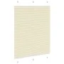 Estor Plisado crema 105x100 cm Tela Ancho 104,4 cm Poliéster de , Persianas y estores - Ref: Foro24-4015280, Precio: 14,96 €,...