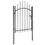 Puerta de jardín de acero negro 1x1,75 m de vidaXL, Puertas de jardín - Ref: Foro24-143059, Precio: 130,33 €, Descuento: %