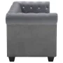 Sofá chesterfield de 3 plazas de terciopelo 199x75x72 cm gris de , Sofás - Ref: Foro24-247144, Precio: 692,27 €, Descuento: %