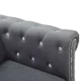 Sofá chesterfield de 3 plazas de terciopelo 199x75x72 cm gris de , Sofás - Ref: Foro24-247144, Precio: 692,27 €, Descuento: %