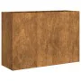 Jardinera oxidada 120x40x80 cm acero corten de , Maceteros y jardineras - Ref: Foro24-860723, Precio: 128,08 €, Descuento: %