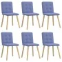 Sillas de comedor 6 uds tela azul jeans de , Sillas de comedor - Ref: Foro24-3315448, Precio: 288,54 €, Descuento: %