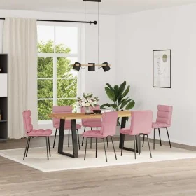 Sillas de comedor 6 unidades terciopelo rosa de , Sillas de comedor - Ref: Foro24-3315656, Precio: 270,64 €, Descuento: %