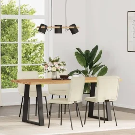 Sillas de comedor 4 unidades terciopelo crema de , Sillas de comedor - Ref: Foro24-3315318, Precio: 169,38 €, Descuento: %