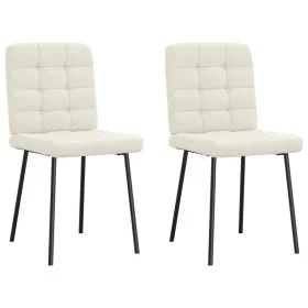 Sillas de comedor 2 unidades terciopelo crema von , Essstühle - Ref: Foro24-4101089, Preis: 89,87 €, Rabatt: %