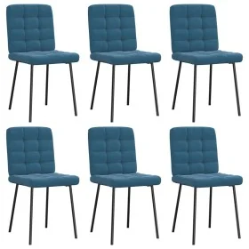 Sillas de comedor 6 unidades terciopelo azul by , dining chairs - Ref: Foro24-3315460, Price: 253,72 €, Discount: %
