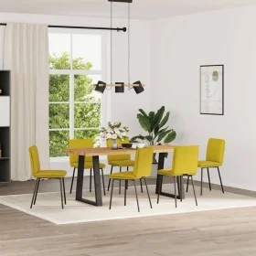 Sillas de comedor 6 unidades terciopelo amarillo de , Sillas de comedor - Ref: Foro24-3315621, Precio: 261,07 €, Descuento: %