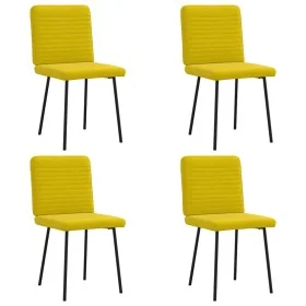 Sillas de comedor 4 unidades terciopelo amarillo de , Sillas de comedor - Ref: Foro24-3315240, Precio: 166,39 €, Descuento: %
