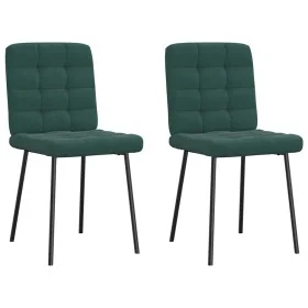 Sillas de comedor 2 unidades terciopelo verde oscuro de , Sillas de comedor - Ref: Foro24-4101082, Precio: 90,45 €, Descuento: %