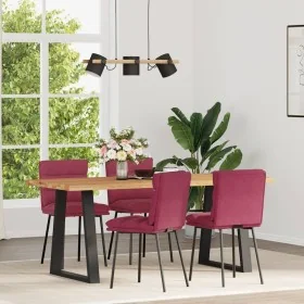 Sillas de comedor 4 unidades terciopelo rojo tinto de , Sillas de comedor - Ref: Foro24-3315387, Precio: 180,83 €, Descuento: %
