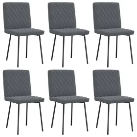 Sillas de comedor 6 unidades terciopelo gris oscuro de , Sillas de comedor - Ref: Foro24-3315474, Precio: 248,04 €, Descuento: %