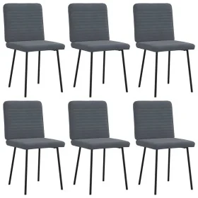 Sillas de comedor 6 unidades terciopelo gris oscuro de , Sillas de comedor - Ref: Foro24-3315504, Precio: 250,14 €, Descuento: %