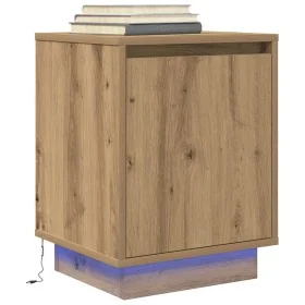 Mesilla de noche con luces LED roble artesanal 38x34x50 cm von , Nachttische - Ref: Foro24-861281, Preis: 46,92 €, Rabatt: %