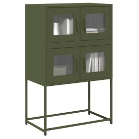 Aparador de acero verde oliva 68x39x107 cm de , Aparadores - Ref: Foro24-853348, Precio: 100,58 €, Descuento: %