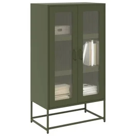 Aparador de acero verde oliva 68x39x123 cm de , Aparadores - Ref: Foro24-853360, Precio: 172,13 €, Descuento: %