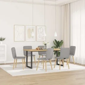 Sillas de comedor 6 uds tela gris nube de , Sillas de comedor - Ref: Foro24-3315599, Precio: 299,32 €, Descuento: %