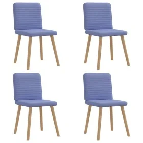Sillas de comedor 4 uds tela azul jeans de , Sillas de comedor - Ref: Foro24-3315254, Precio: 198,45 €, Descuento: %