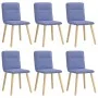 Sillas de comedor 6 uds tela azul jeans de , Sillas de comedor - Ref: Foro24-3315600, Precio: 299,32 €, Descuento: %