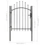 Puerta de jardín de acero negro 1x1,75 m de vidaXL, Puertas de jardín - Ref: Foro24-143059, Precio: 130,33 €, Descuento: %