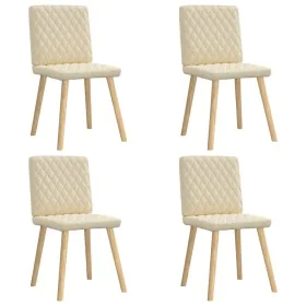 Sillas de comedor 4 unidades tela color crema de , Sillas de comedor - Ref: Foro24-3315228, Precio: 199,31 €, Descuento: %