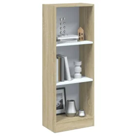 Estantería de 3 niveles madera blanco roble Sonoma 40x24x109 cm de , Librerías y estanterías - Ref: Foro24-800833, Precio: 50...