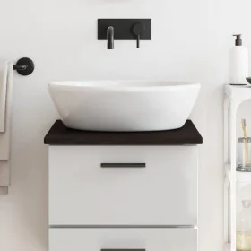 Encimera baño madera maciza tratada marrón oscuro 40x60x2 cm von , Arbeitsplatten - Ref: Foro24-3156194, Preis: 43,16 €, Raba...