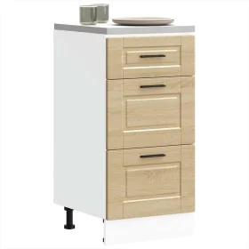 Mueble bajo de cocina porto roble sonoma madera reconstituida by , Kitchen cabinets - Ref: Foro24-854223, Price: 86,36 €, Dis...