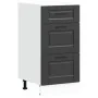 Mueble bajo de cocina Porto madera contrachapada negro de , Armarios de cocina - Ref: Foro24-854221, Precio: 82,13 €, Descuen...