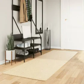 Alfombra de pelo corto suave lavable HUARTE crema 80x250 cm de , Alfombras - Ref: Foro24-375035, Precio: 48,74 €, Descuento: %