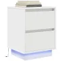 Mesilla de noche con luces LED blanca 38x34x50 cm by , Nightstands - Ref: Foro24-861283, Price: 57,22 €, Discount: %