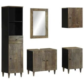 Conjunto de muebles de baño 5 piezas madera maciza de mango de , Muebles de baño - Ref: Foro24-3310021, Precio: 449,99 €, Des...