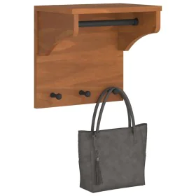 Perchero de pared SANDNES madera maciza pino 43x30x42cm by , Hat and coat racks - Ref: Foro24-4010454, Price: 40,29 €, Discou...