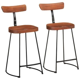 Taburetes de barra 2 uds 49x43x88 cm madera maciza de mango de , Taburetes de cocina - Ref: Foro24-4013525, Precio: 148,29 €,...
