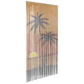 Cortina para puerta insectos estampado palmeras 90x220cm bambú by , Mosquito nets for windows - Ref: Foro24-4017444, Price: 5...