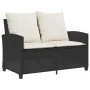 Sofá jardín de 2 plazas con cojín y mesa ratán sintético negro by , Outdoor sofas - Ref: Foro24-4103845, Price: 217,63 €, Dis...