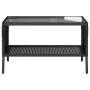 Sofá jardín de 2 plazas con cojín y mesa ratán sintético negro by , Outdoor sofas - Ref: Foro24-4103845, Price: 217,63 €, Dis...