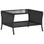 Sofá jardín de 2 plazas con cojín y mesa ratán sintético negro by , Outdoor sofas - Ref: Foro24-4103845, Price: 217,63 €, Dis...