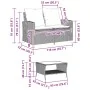 Sofá jardín de 2 plazas con cojín y mesa ratán sintético negro by , Outdoor sofas - Ref: Foro24-4103845, Price: 217,63 €, Dis...