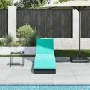 Tumbona plegable con cojín y espacio ratán sintético negro de , Tumbonas - Ref: Foro24-4104228, Precio: 247,76 €, Descuento: %