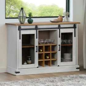 Aparador HALDEN 2 puertas correderas blanco 112x40x80 cm by , Sideboards - Ref: Foro24-4018426, Price: 277,42 €, Discount: %