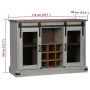 Aparador HALDEN 2 puertas correderas blanco 112x40x80 cm de , Aparadores - Ref: Foro24-4018426, Precio: 277,42 €, Descuento: %