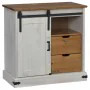 Aparador HALDEN con puerta corredera blanco 80x40x80 cm de , Aparadores - Ref: Foro24-4018418, Precio: 201,90 €, Descuento: %