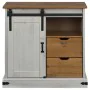 Aparador HALDEN con puerta corredera blanco 80x40x80 cm de , Aparadores - Ref: Foro24-4018418, Precio: 201,90 €, Descuento: %