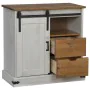 Aparador HALDEN con puerta corredera blanco 80x40x80 cm de , Aparadores - Ref: Foro24-4018418, Precio: 201,90 €, Descuento: %