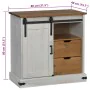 Aparador HALDEN con puerta corredera blanco 80x40x80 cm de , Aparadores - Ref: Foro24-4018418, Precio: 201,90 €, Descuento: %